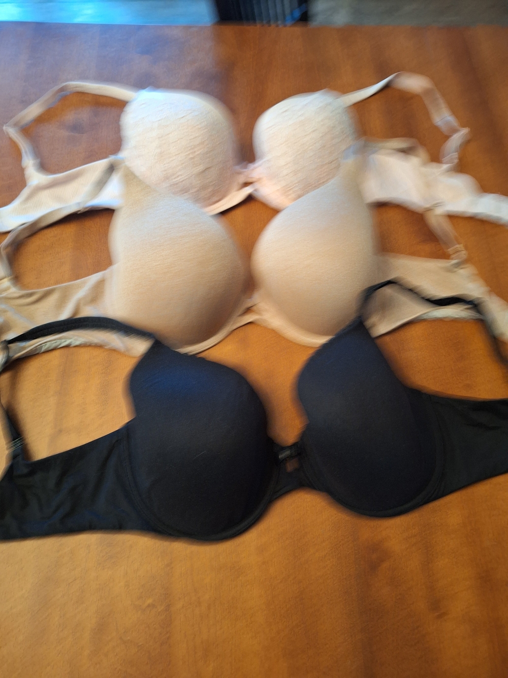 Victoria's Secret Trio Bra Set — Black, Nude, Light Pink